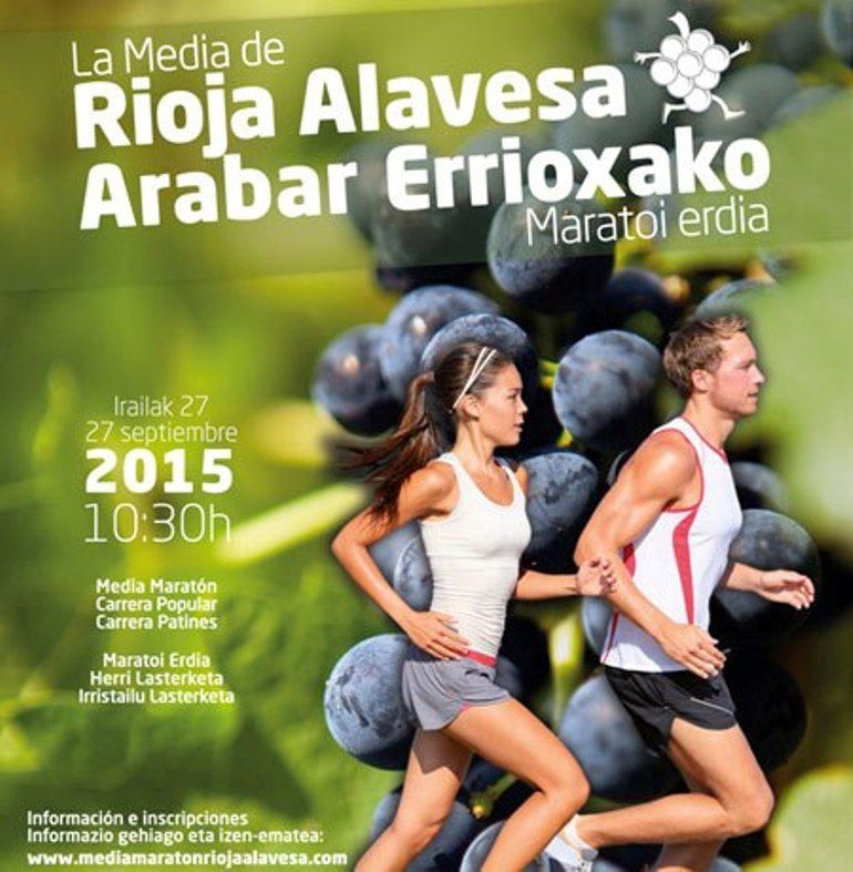 Cartel de la I Media Maratón de la Rioja Alavesa