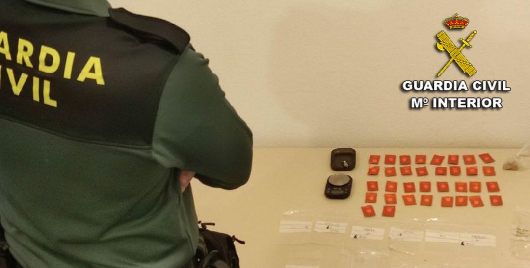 La droga intervenida.