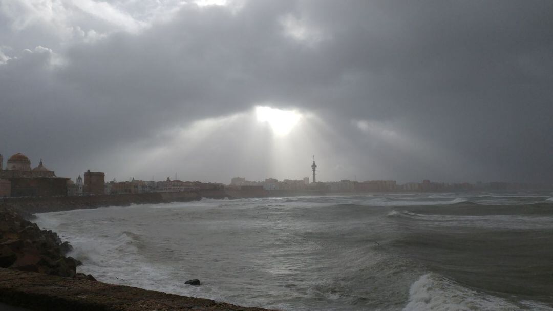 Borrasca en Cádiz