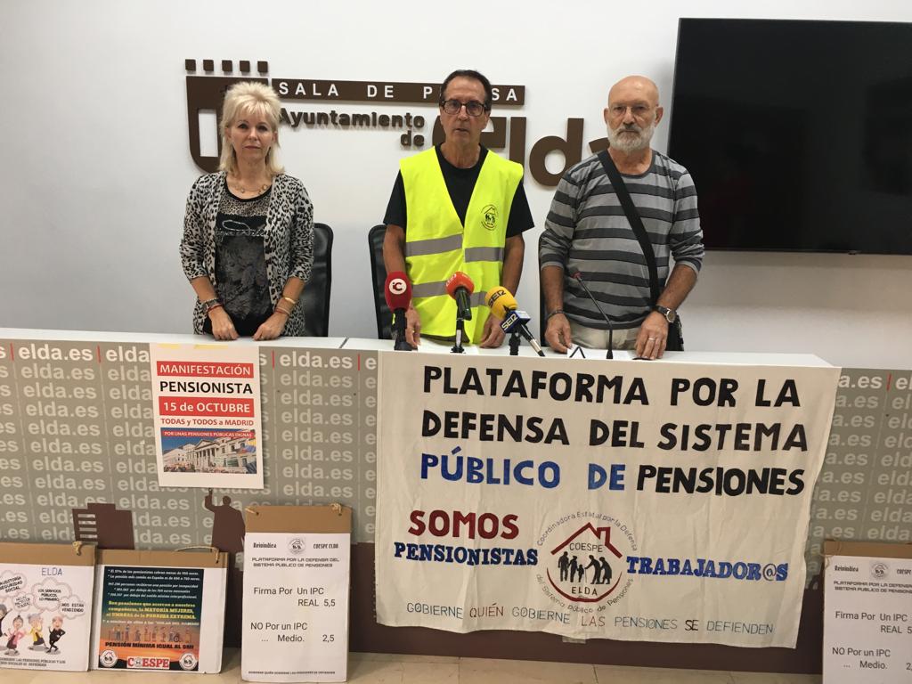 Los pensionistas de Elda reivindicando un derecho de todos