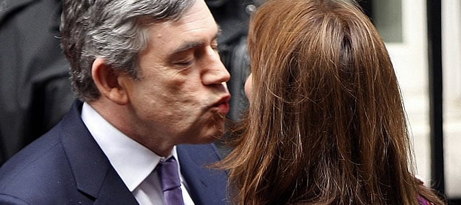 Gordon Brown y Carla Bruni