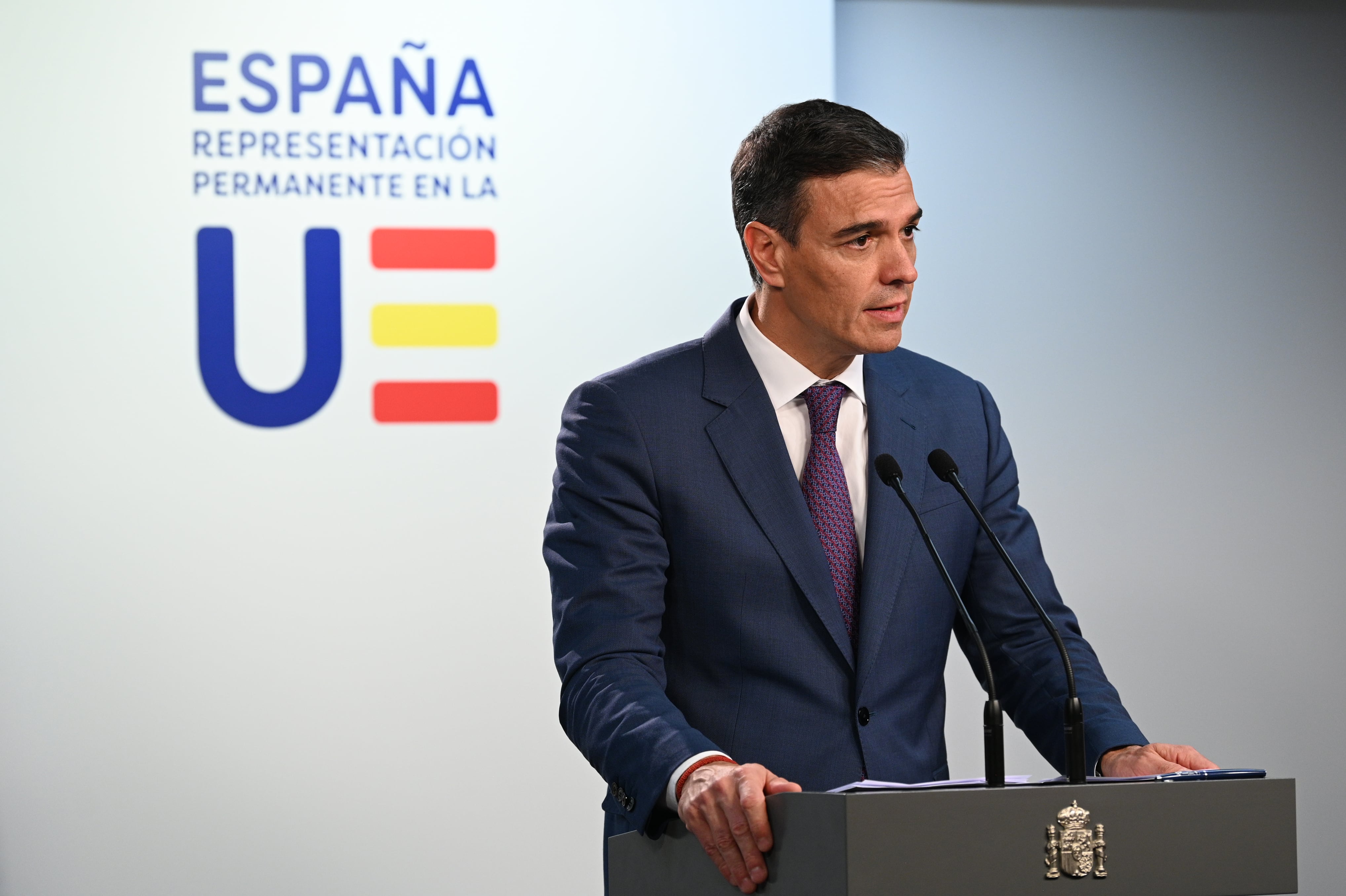 El presidente del Gobierno, Pedro Sánchez,