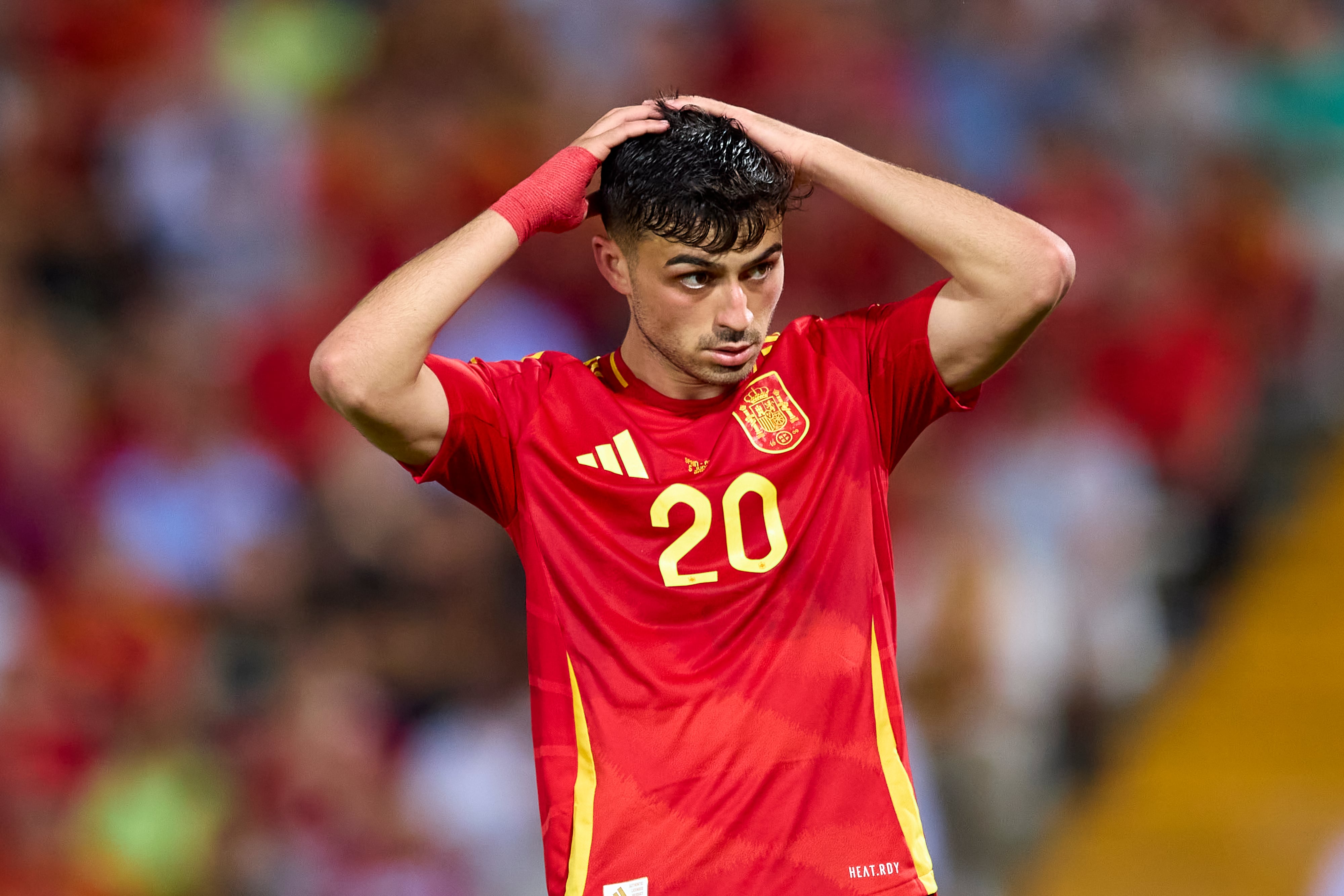 Pedri, durante el amistoso entre España y Andorra