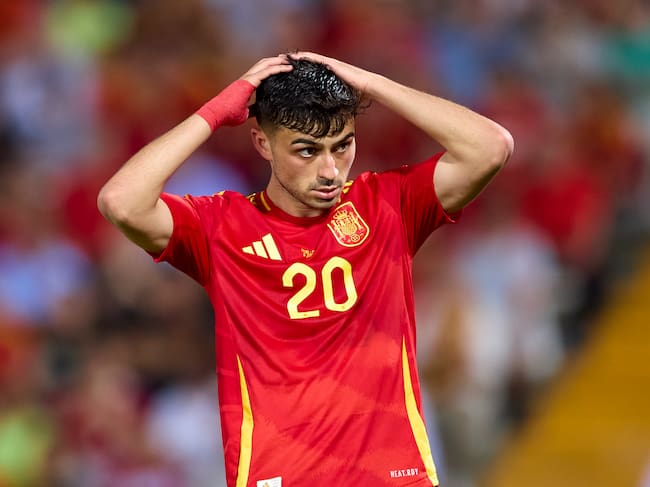 Pedri, durante el amistoso entre España y Andorra