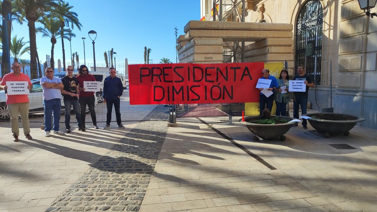 Protestas del Comité de Empresa de la Autoridad Portuaria de Cartagena