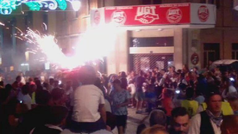 Imagen de archivo de los toros de fuego de 2016