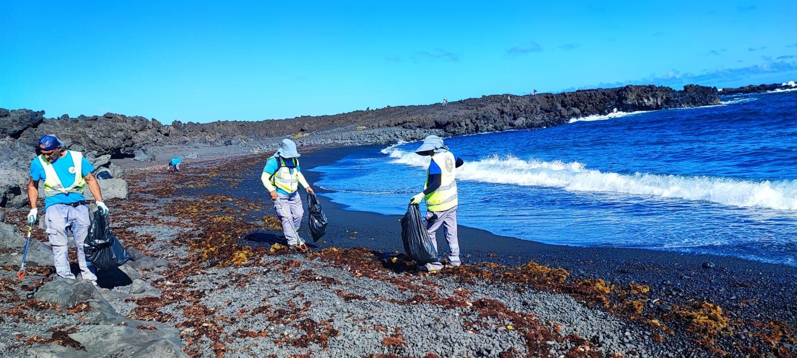 Varios trabajadores del plan &#039;Cuidando Lanzarote&#039;.