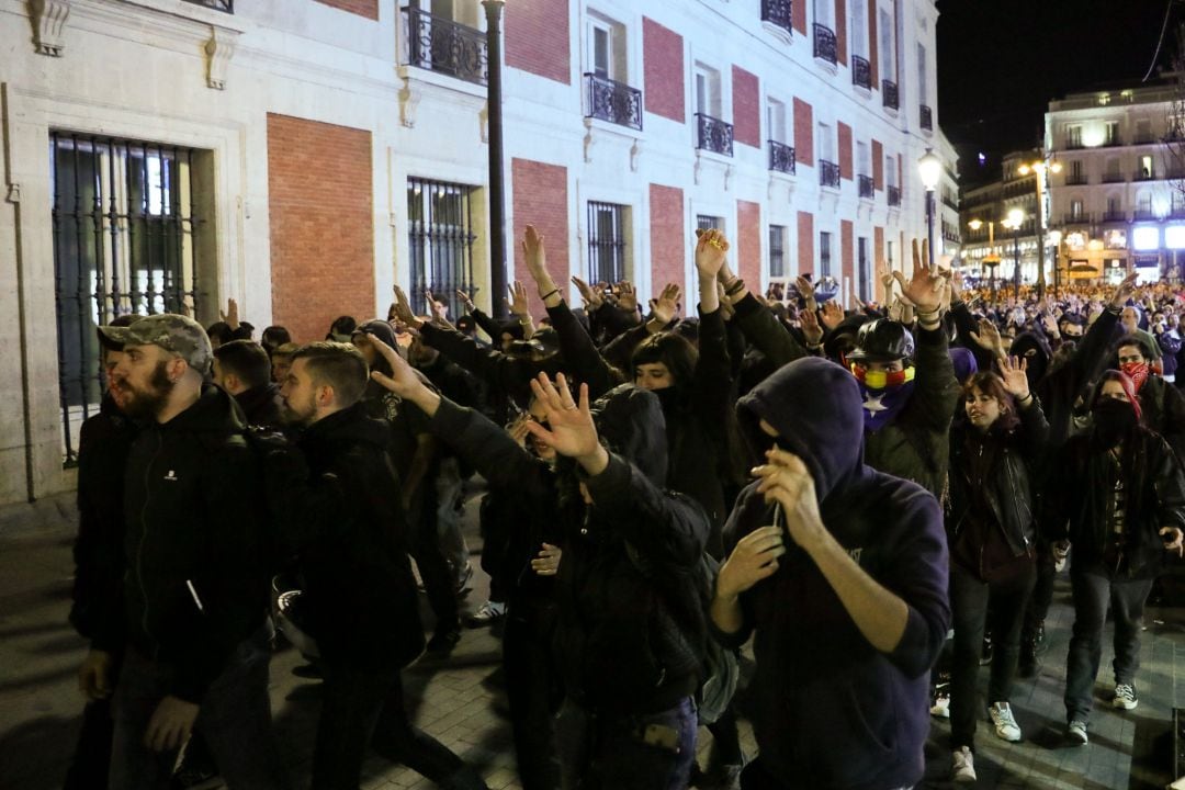 Concentración en solidaridad con los presos del &#039;procés&#039;, en  la Puerta del Sol de Madrid. EP 