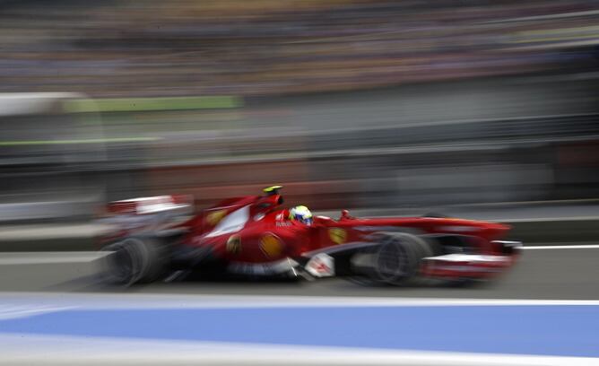 Felipe Massa (Ferrari), durante la segunda sesión de entrenamientos del Gran Premio de China de F1