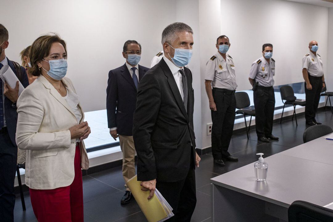 Marlaska durante su intervención de hoy en Algeciras.