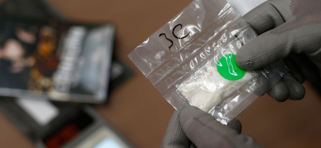 Una bolsa con cocaína