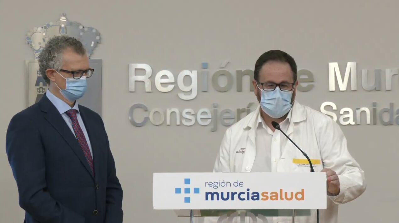 Juan José Pedreño y Jaime Pérez, tras la reunión del Comité Covid