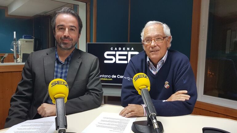 Juan Luis Vidal y Manuel Garrido en el estudio de la Ventana 