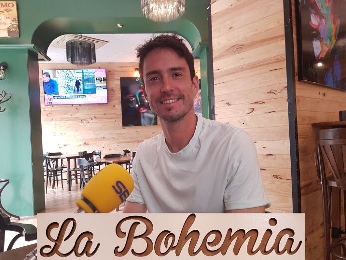 Adrián Armental, jugador del Alcoyano en La Bohemia