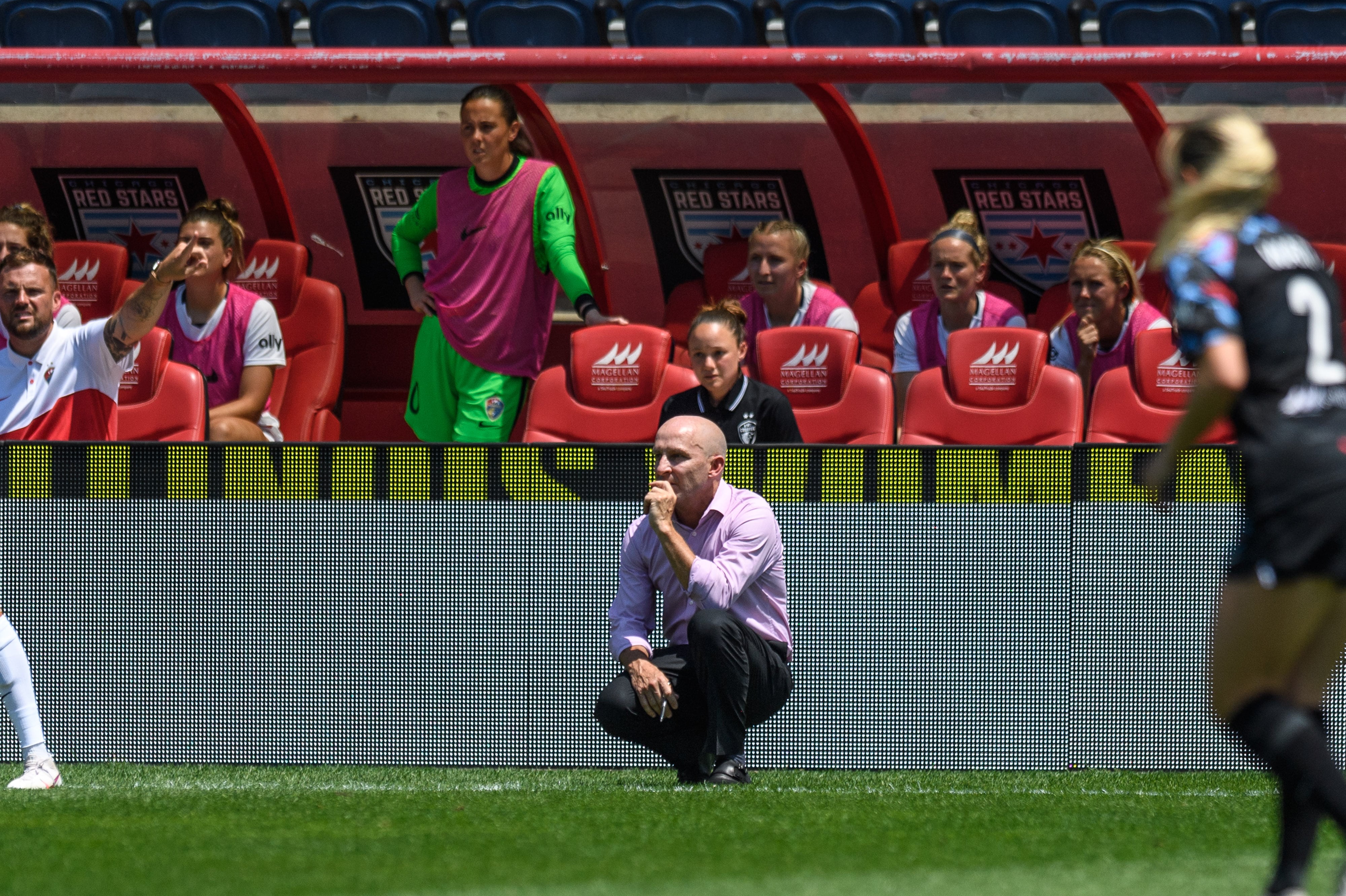 El entrenador Paul Riley, durante un partido con los Chicago Red Stars