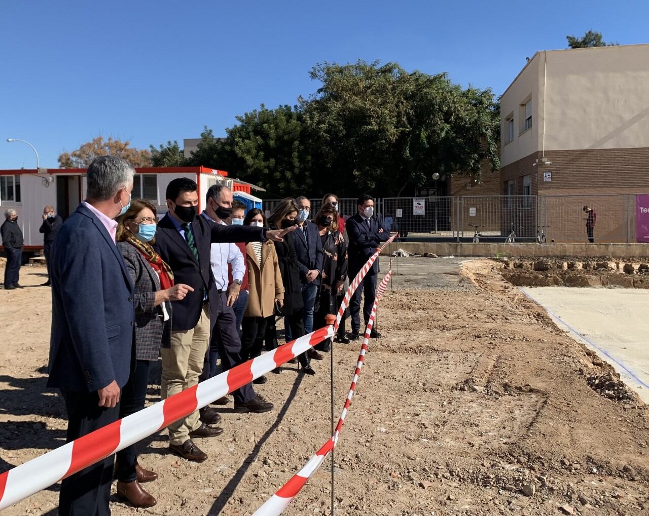 El alcalde de San Javier visita las obras del IES del Mar Menor