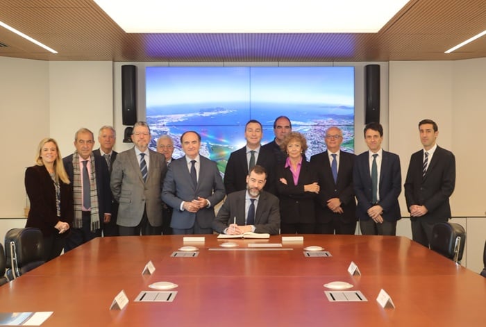 Un momento de la visita