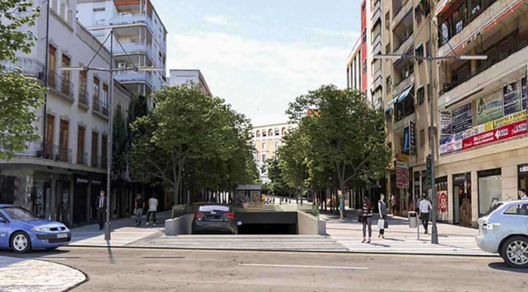 Aspecto final de la calle Roldán y Marín tras la remodelación.