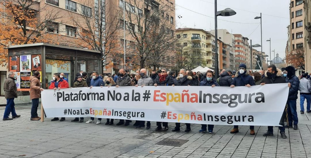 Concentración de sindicatos policiales en Navarra