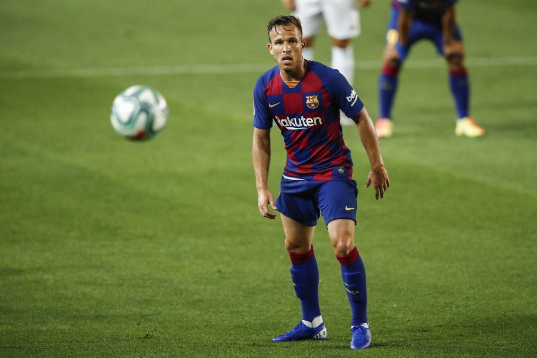 Arthur Melo, durante el partido contra el Athletic. 