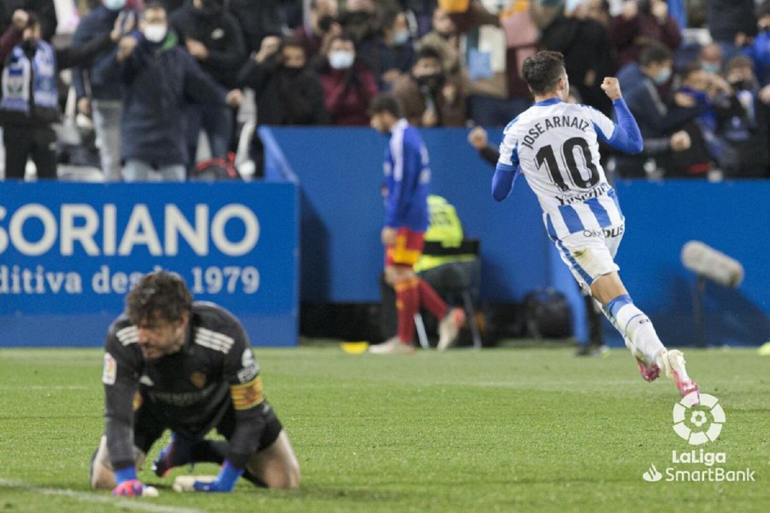 Cristian Álvarez no pudo evitar el gol del Leganés