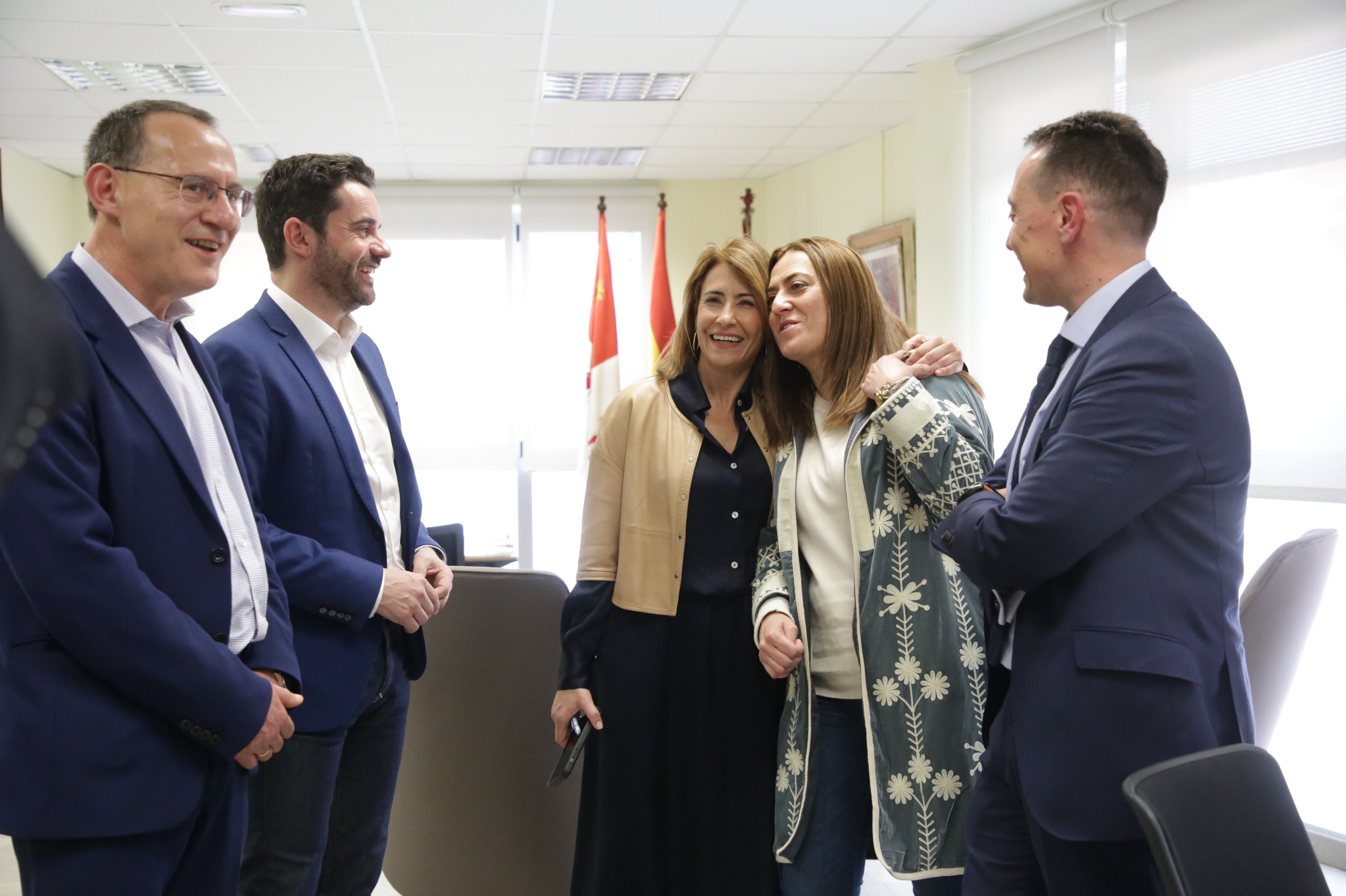 Visita institucional de la ministra de Transportes, Movilidad y Agenda Urbana, Raquel S�nchez, a Benavente (Zamora). La acompa�an la delegada del Gobierno en Castilla y Le�n, Virginia Barcones, y el alcalde de Benavente, Luciano Huerga.