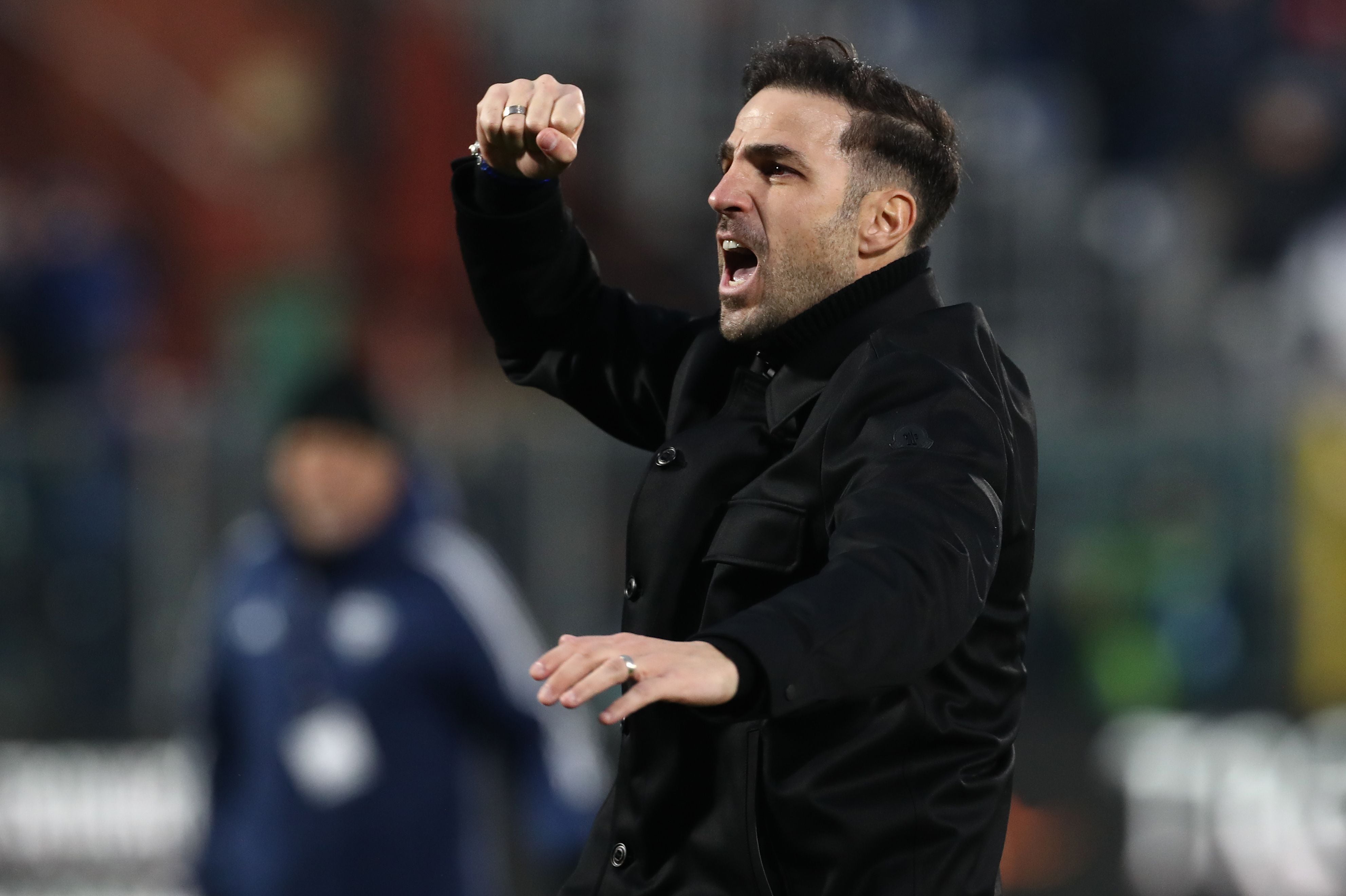 Cesc Fàbregas celebrando la victoria del Como sobre el Torino