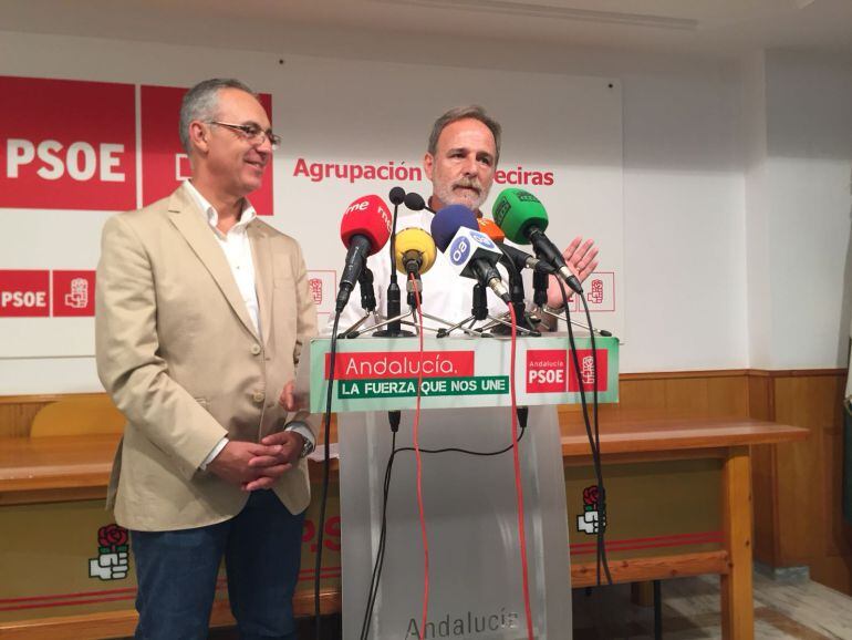 Juan Lozano y Salvador De la Encina, en su rueda de prensa de este viernes.