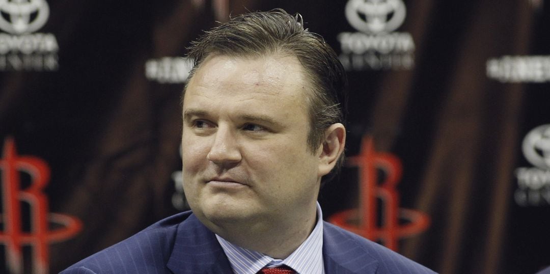 Daryl Morey, durante una rueda de prensa con los Houston Rockets