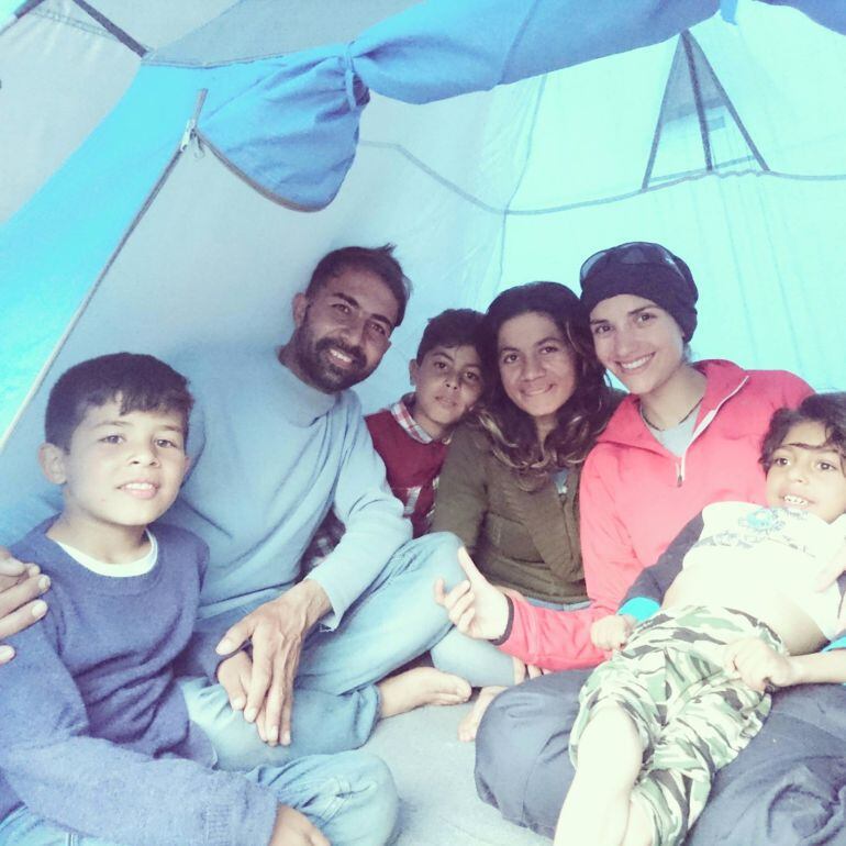 El pequeño Osman y su familia