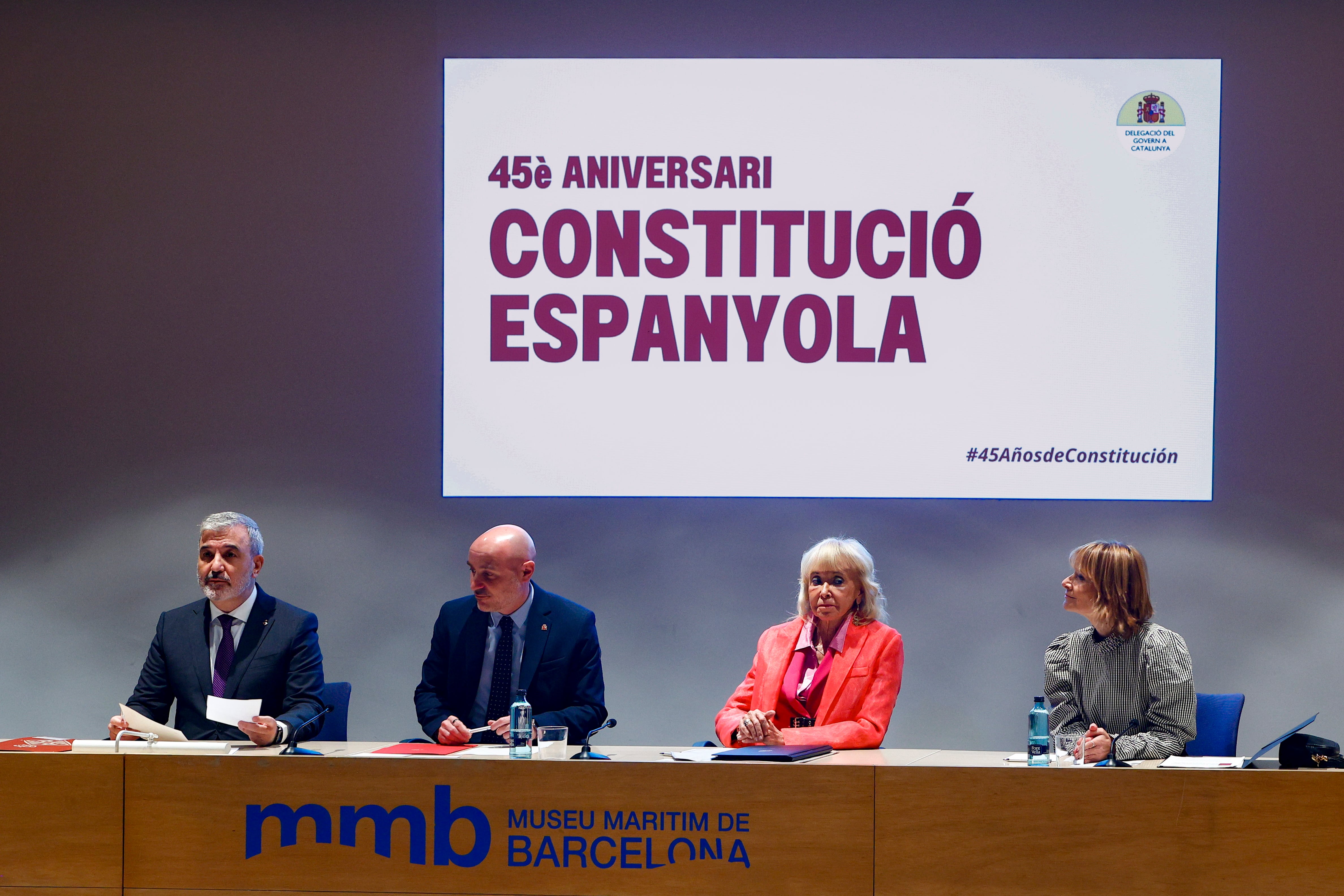 Imagen del acto de celebración del 45 aniversario de la Constitución Española en Barcelona