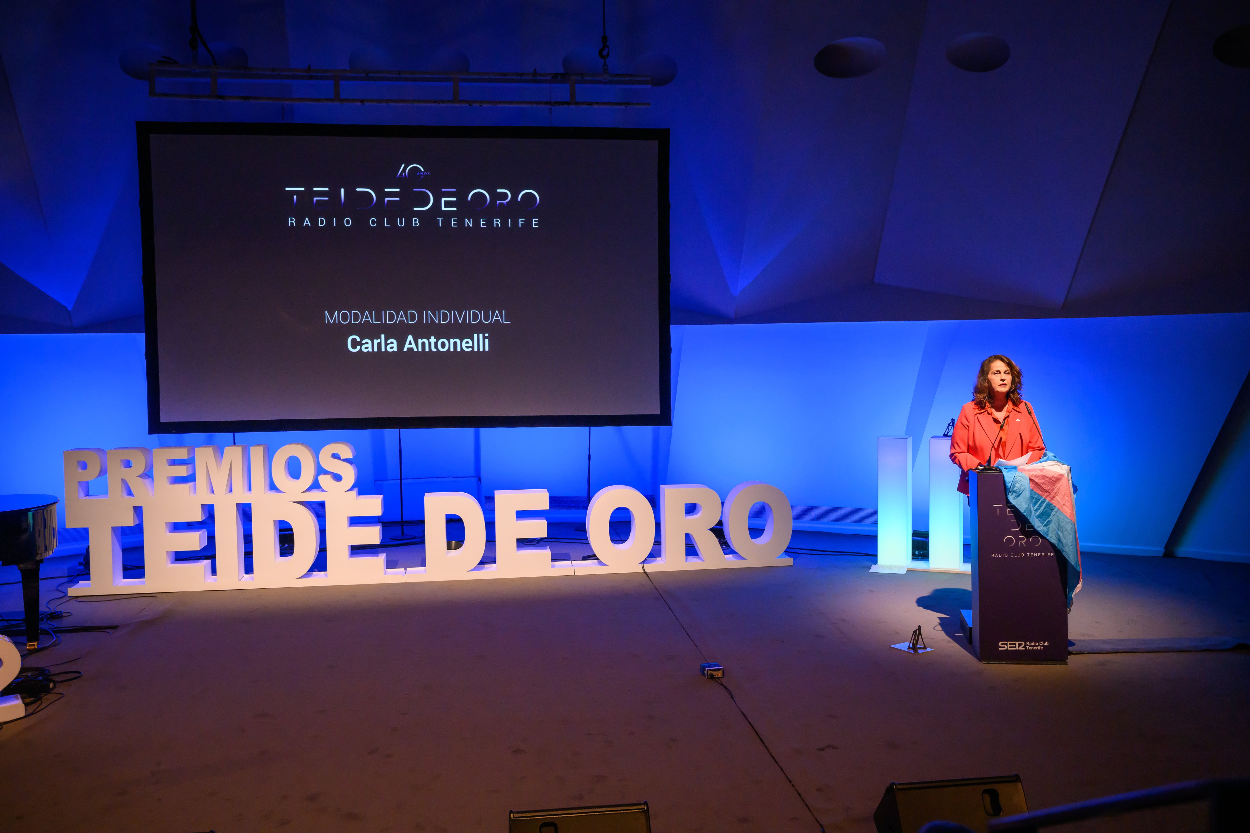 Carla Antonelli durante su discurso