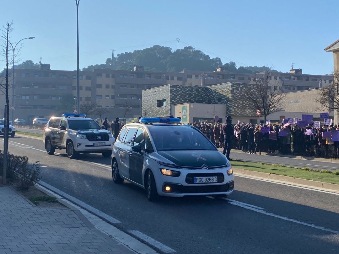 El detenido por el asesinato de Sara Pina, ya en el Palacio de Justicia de Tudela para declarar ante la juez