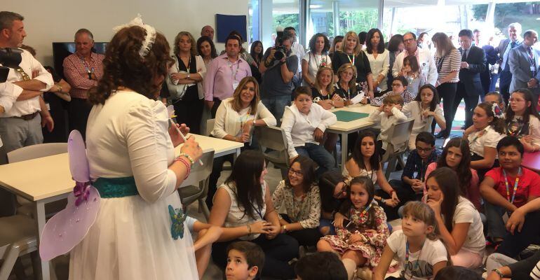 La presidenta de la Junta, Susana Díaz, durante la inauguración de &#039;El Jardín de los Sueños&#039;.