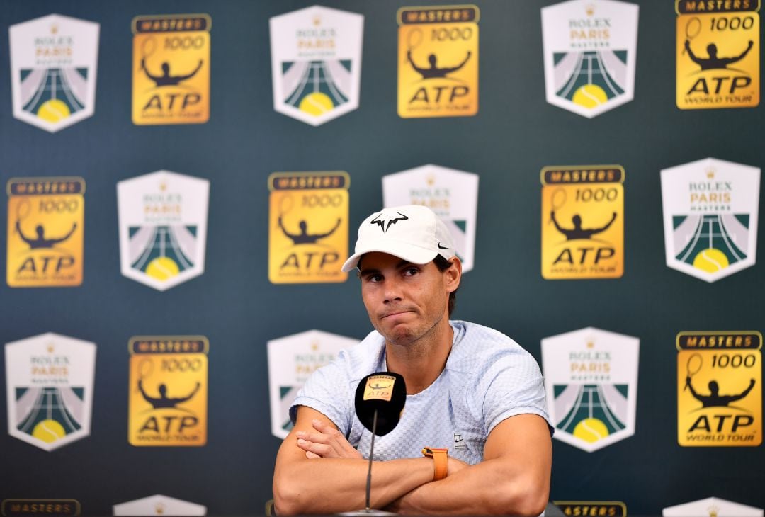 Rafa Nadal, durante la rueda de prensa.