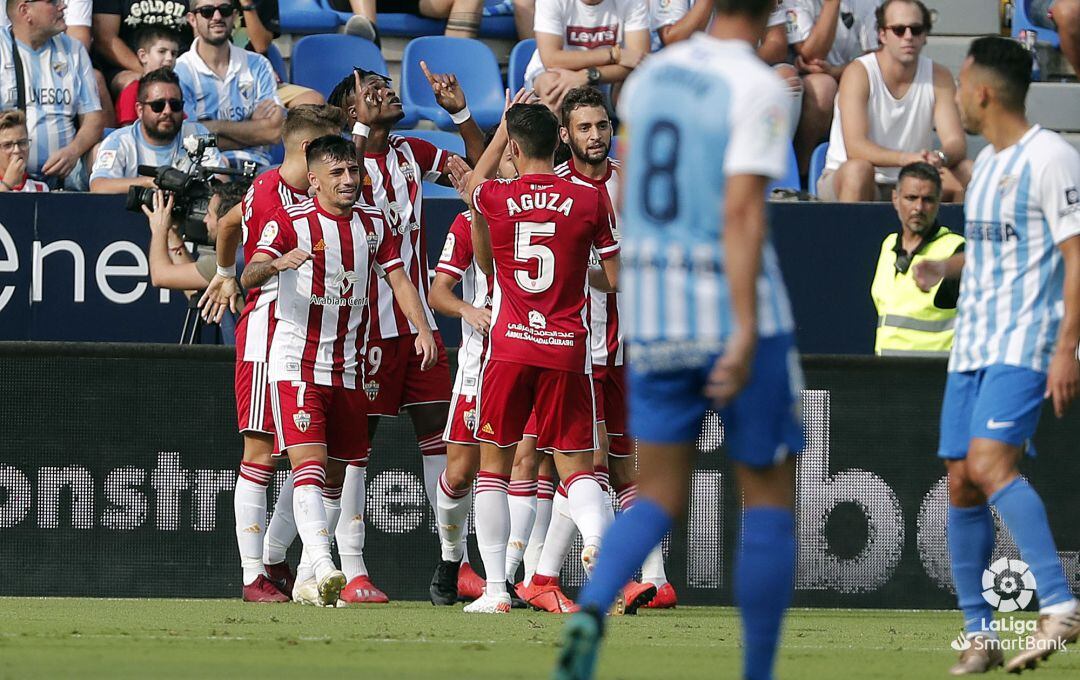 La celebración del 0-1.