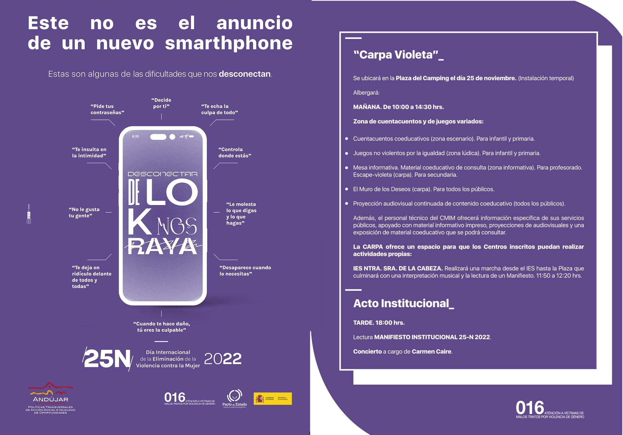 Cartel anunciador de la campaña “Desconectar de lo k nos raya”.