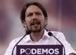 Pablo Iglesias en la asamblea de Podemos. En plaza de toros de Vistaalegre. Foto: Luis Sevillano.