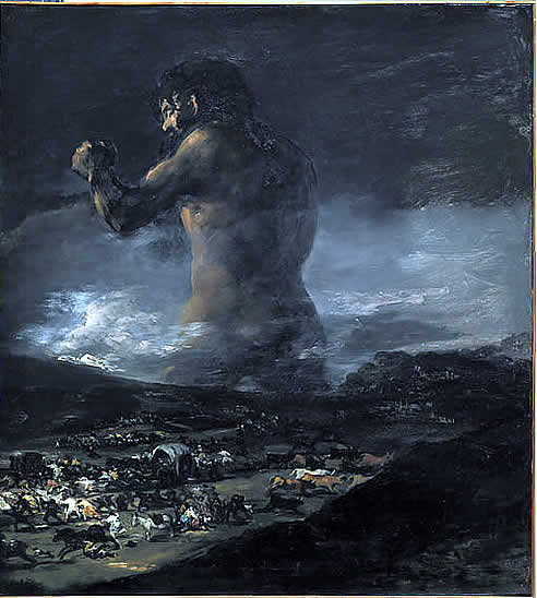 &quot;El Coloso&quot;, lienzo que fue atribuido a Goya y que finalmente, según un estudio del museo del prado, no pertenece al artista aragonés