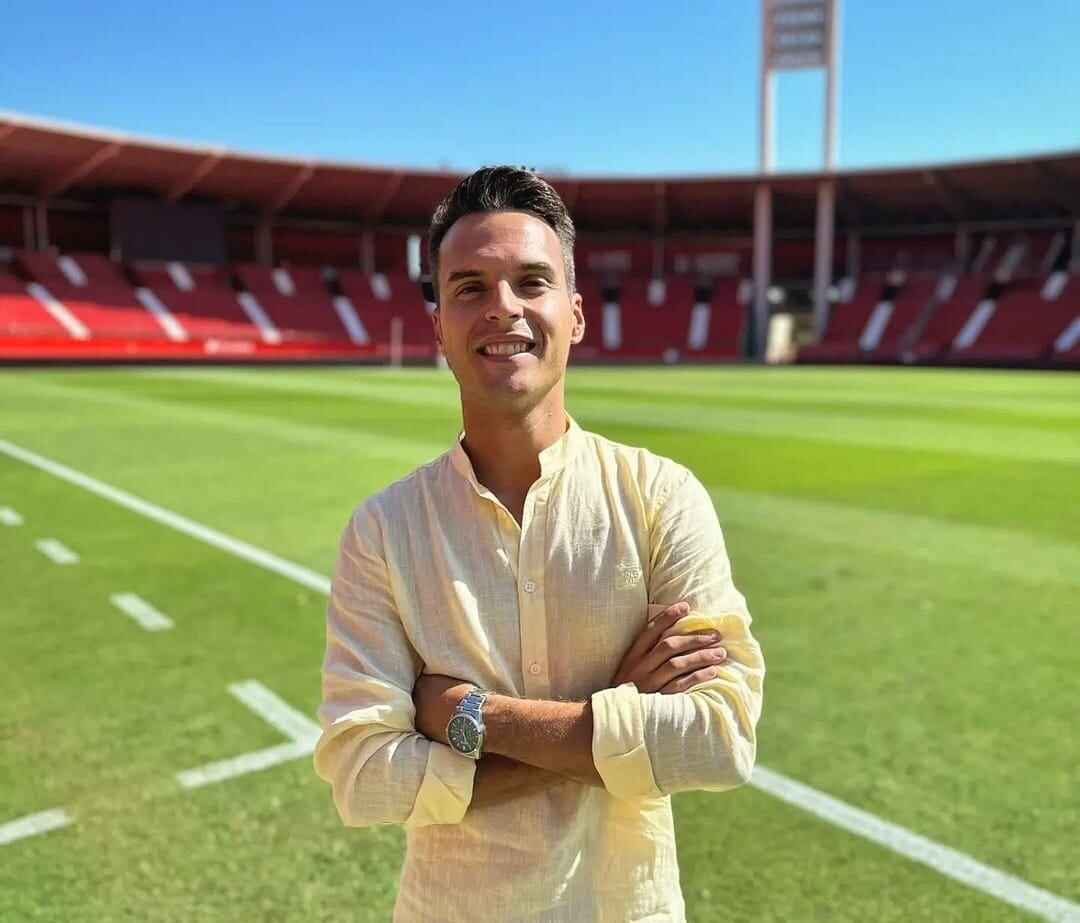 Diego Plaza en el Estadio de los Juegos Mediterráneos.