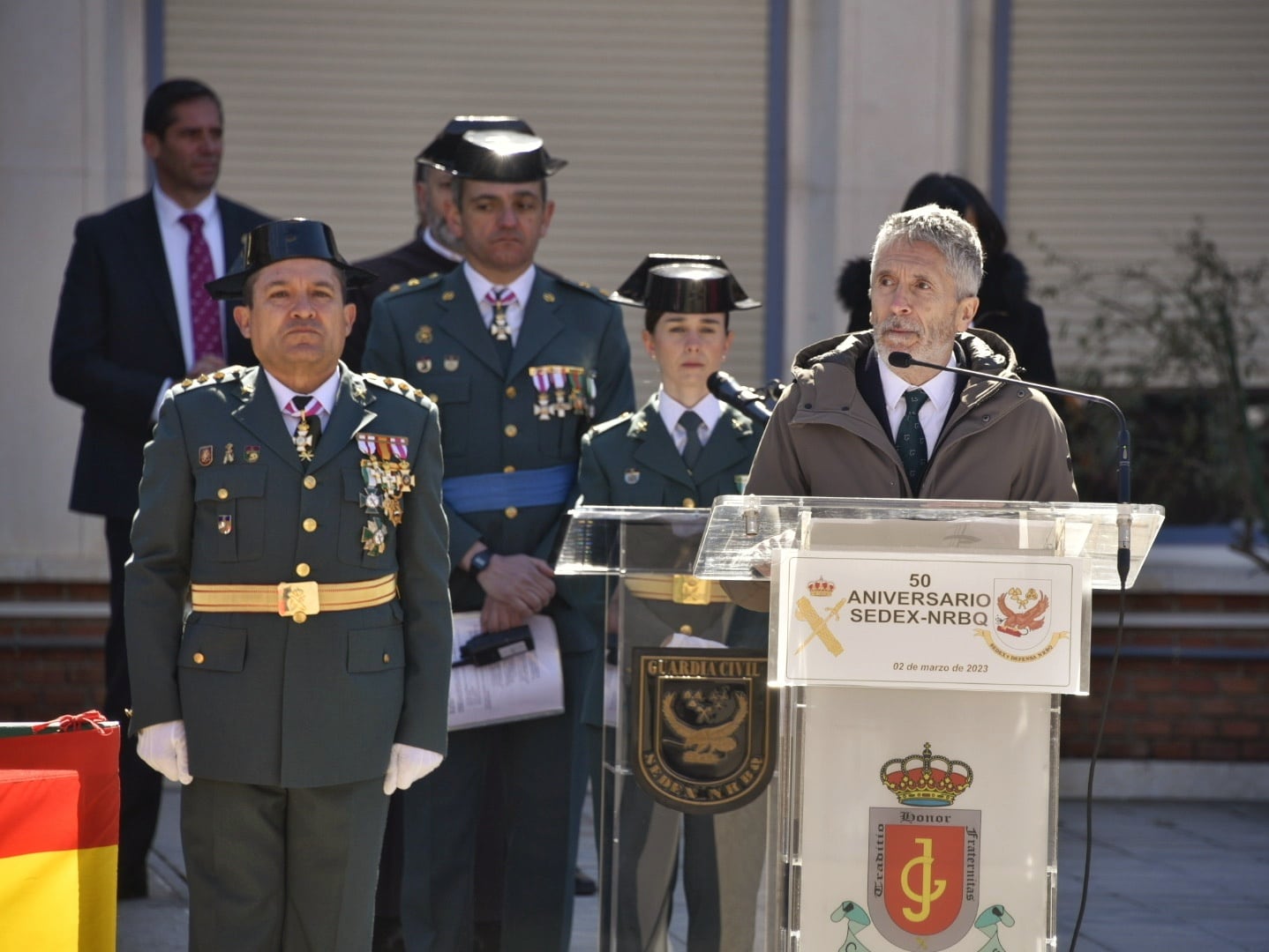 El ministro del Interior en el Colegio de Guardias Jóvenes de Valdemoro