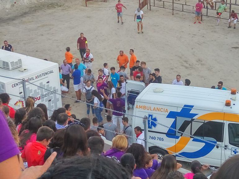 Un joven herido en el encierro de Coca