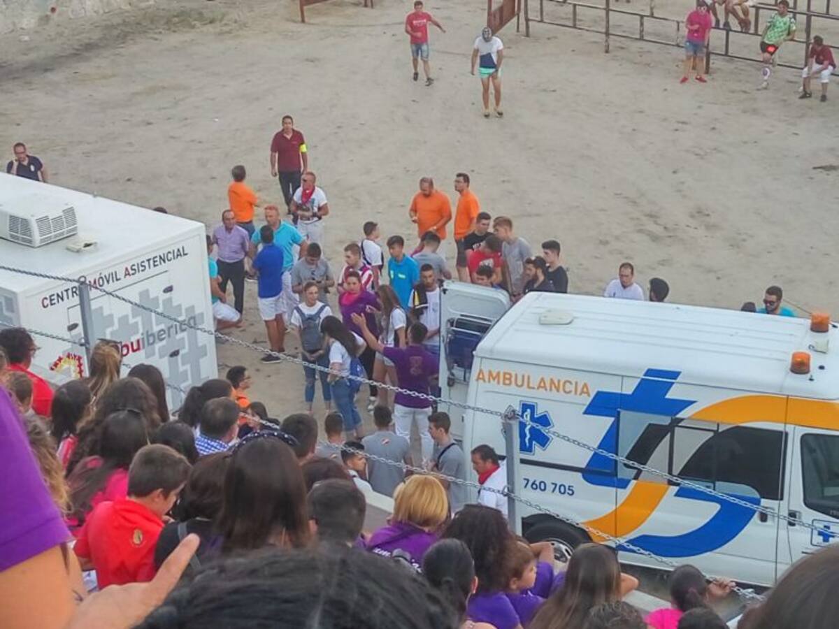 Un joven herido en el encierro de Coca
