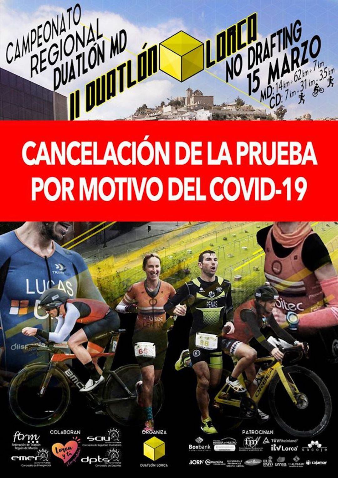 Cancelado el Duatlón de Lorca por el coronavirus