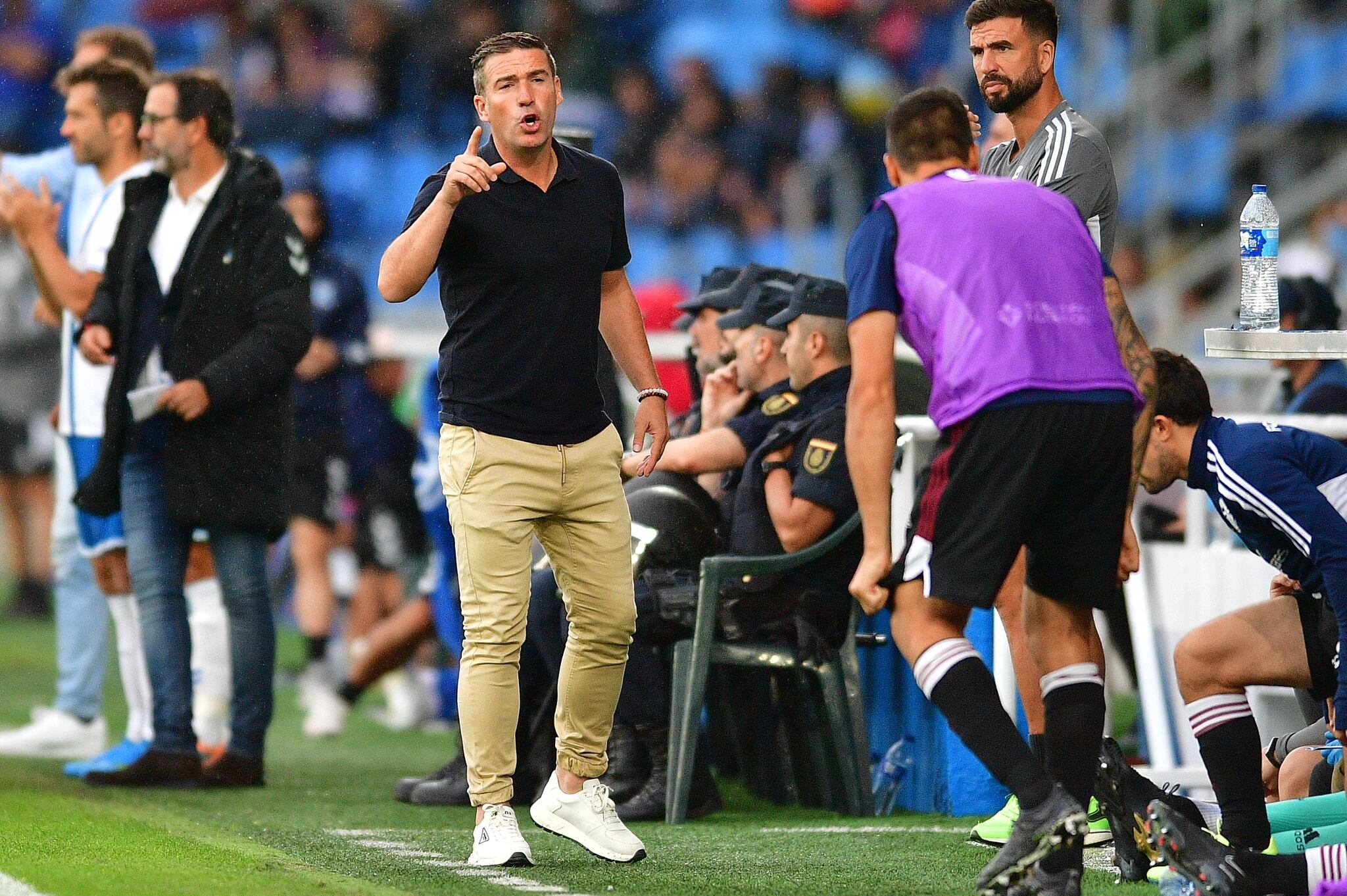 Luis Carrión durante el partido del miércoles