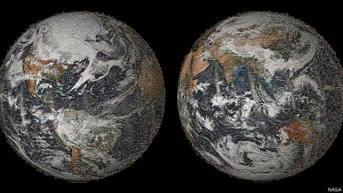 La NASA ha elaborado el primer &quot;selfie&quot; del planeta Tierra utilizando 36.000 fotografías enviadas por internautas de 113 países