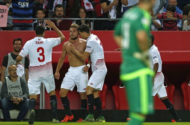 Ciro Immobile celebra su gol al Madrid.