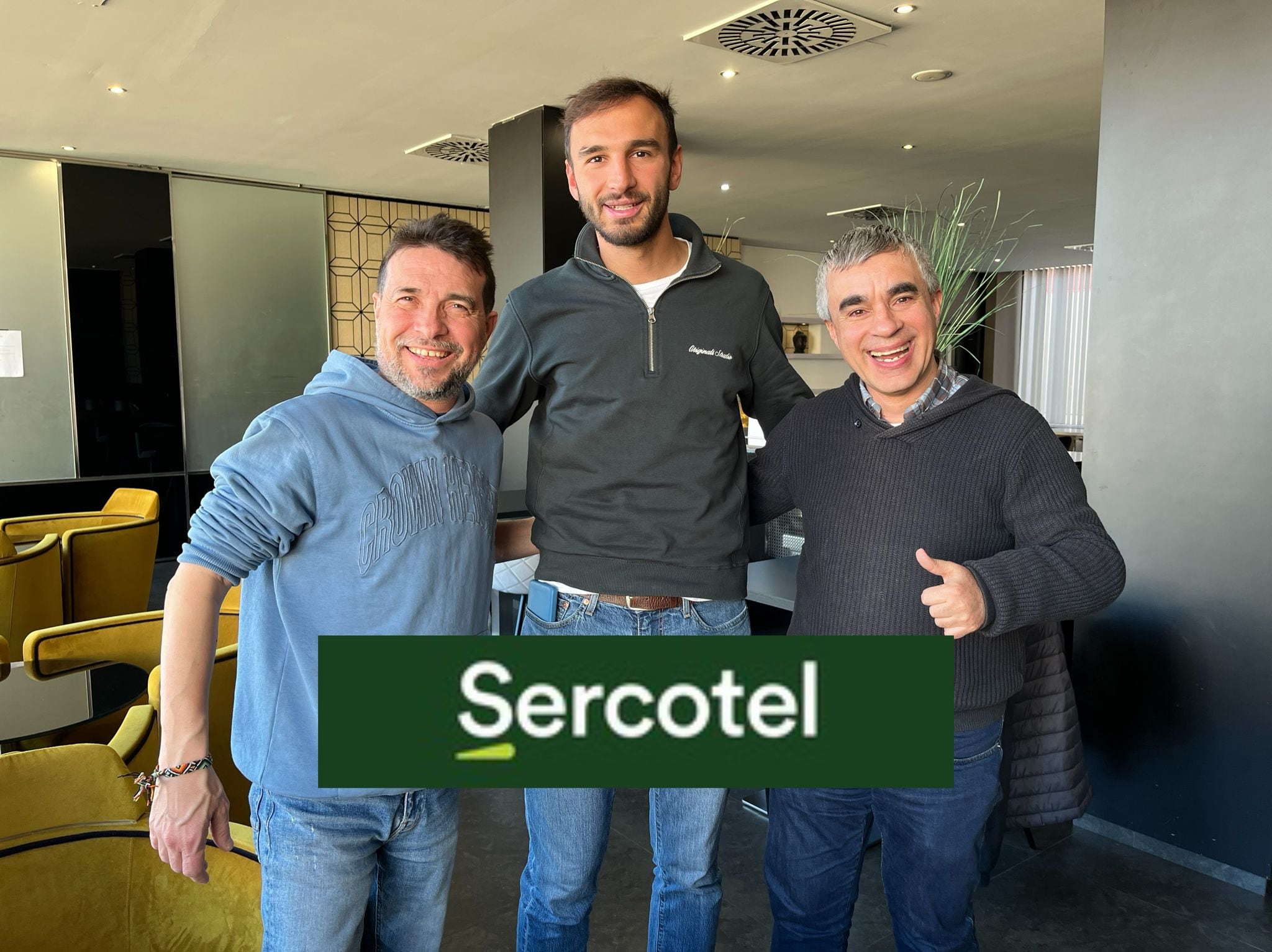 Javier Soler, jugador del Alcoyano en el hotel Sercotel Ciutat d´Alcoi