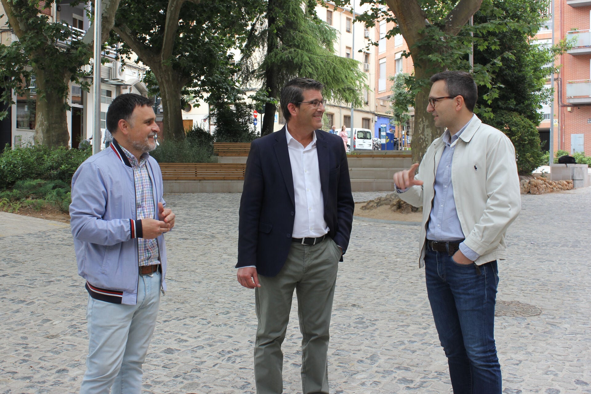 Óscar Borrell, Jorge Rodríguez y Paco Penadés en Poble Nou