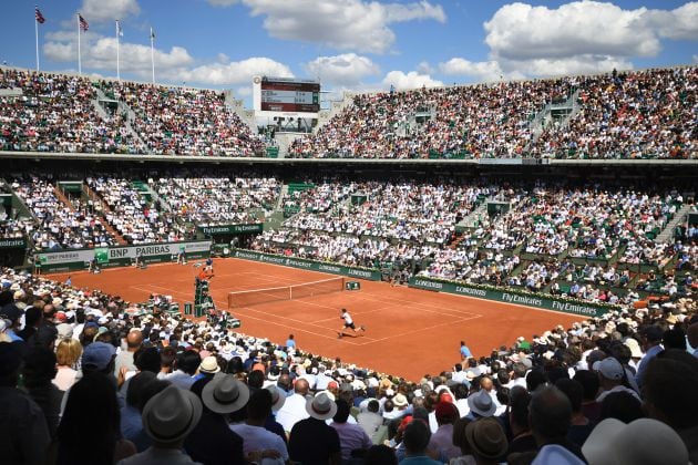 Graderío de la pista Philippe Chatrier, principal del torneo Roland Garros